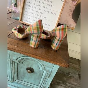 🪲 RARE J. Crew Multicolor Plaid Heels 11